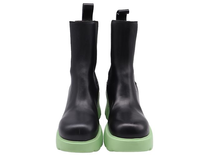 Stivaletti Flash Bottega Veneta in pelle nera e verde Nero
