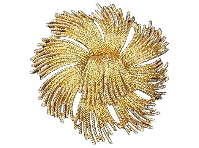 Simonetta Ravizza Monet Vintage Goldene Blumenbrosche