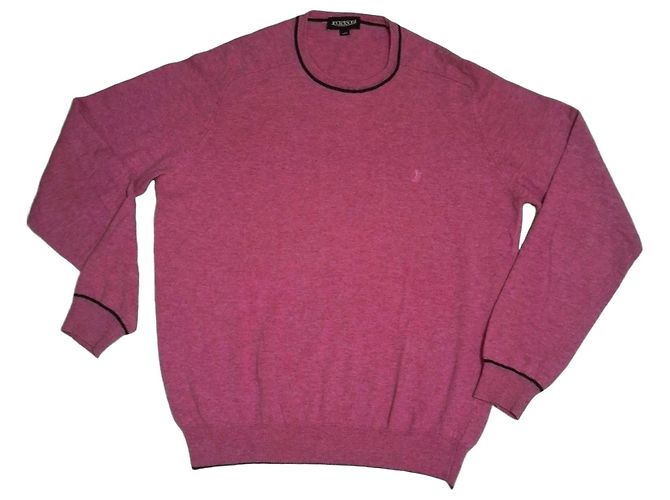 Autre Marque Jeckerson Herren Wollpullover 100% Wolle - Rosa Pink
