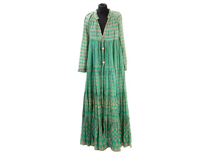 Vestido Maxi estampado Yvonne S Verde