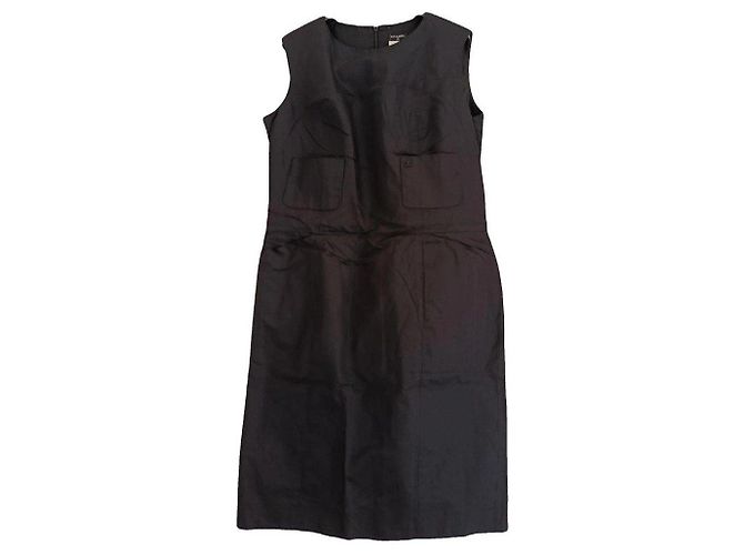 Chanel schwarzes Seidenkleid