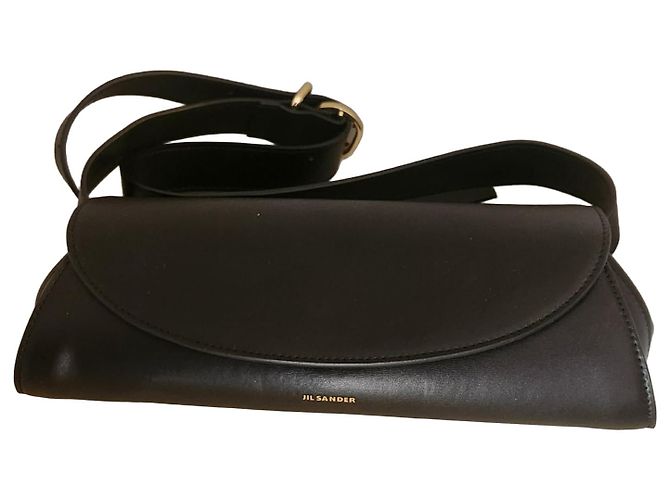 Jil Sander Borsa a Tracolla in Pelle Nero