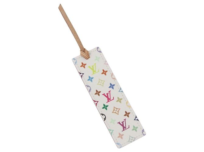 LOUIS VUITTON Monogram Mark Page Kadu Bookmark White M99196 LV Auth 179768V