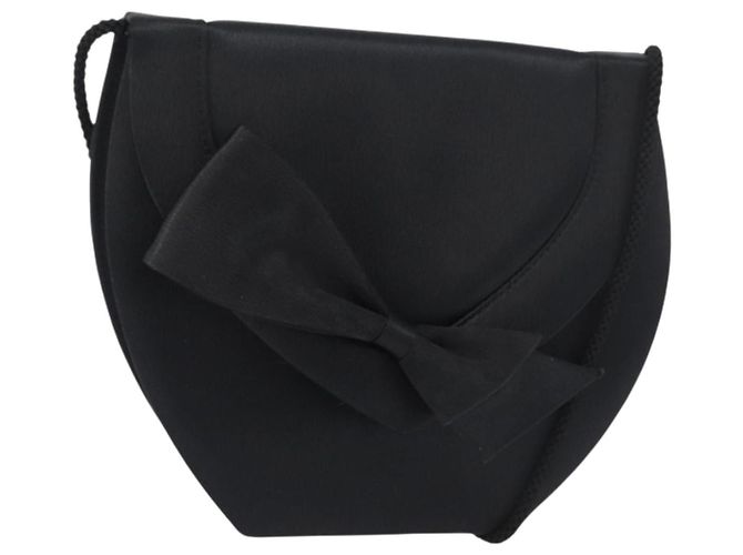 Borsa a tracolla SAINT LAURENT Satin Black Auth 179994 Nero