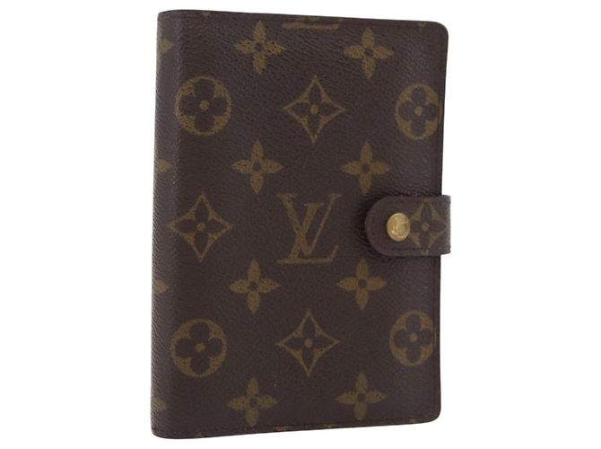 LOUIS VUITTON Monogram Agenda PM Day Planner Cover R20005 LV Auth BA12617