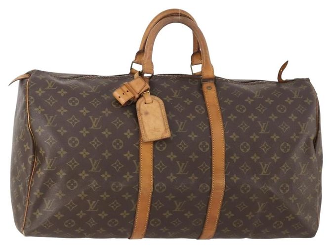 LOUIS VUITTON Bolsa Boston Monogram Keepall 55 M41424 LV Auth 176942 Monograma