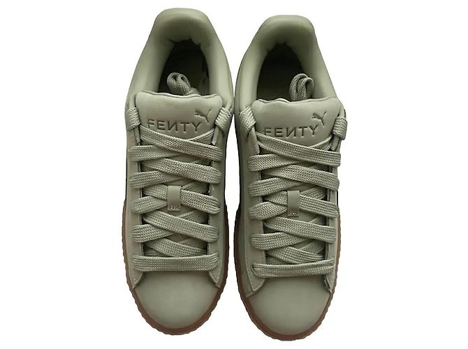 Puma x Fenty Baskets en cuir vert pâle