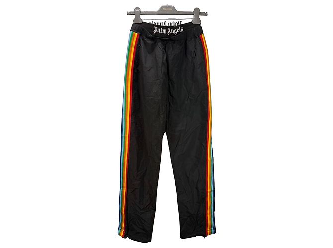 Palm Angels Jogginghose mit Regenbogenstreifen - Schwarz