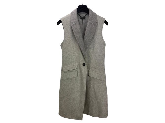 Rag & Bone Grey Wool Cashmere Sleeveless Blazer Vest