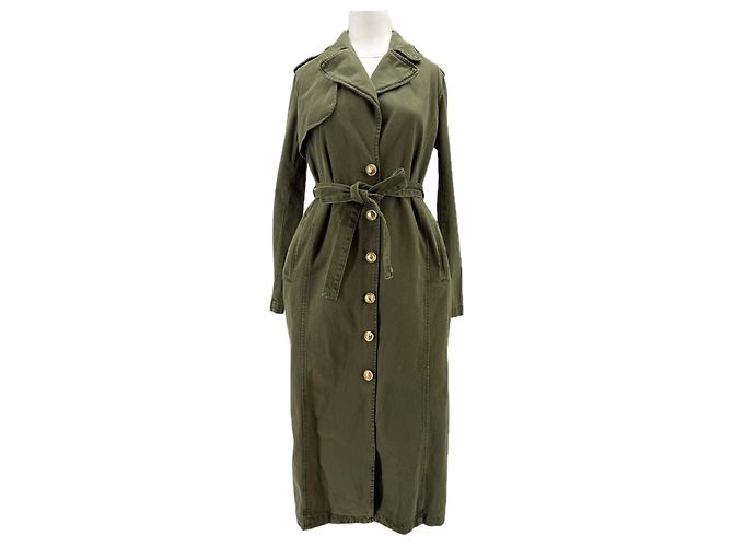 Vestido L'Agence de algodón caqui S