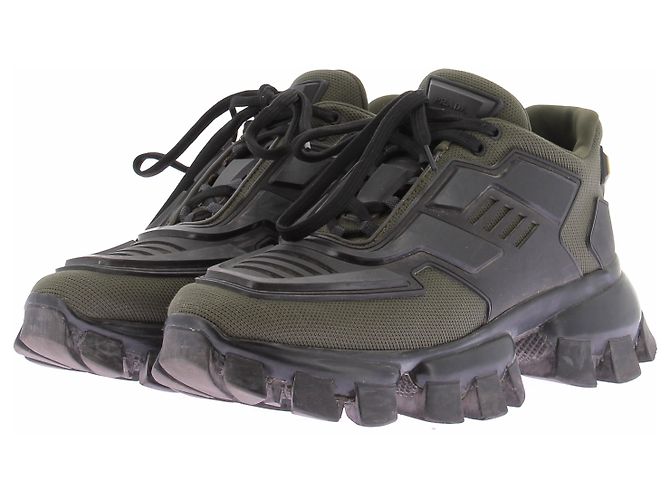 Prada Sneaker Khaki Stoff Größe 39