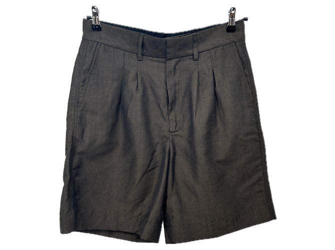 Autre Marque Bermuda marrone in lino