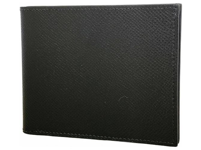 Hermès Hermes Black Epsom Leather Bi-Fold Wallet