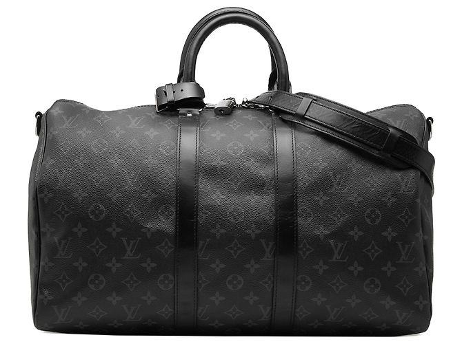 Louis Vuitton Keepall Bandouliere 45 em monograma Eclipse preto