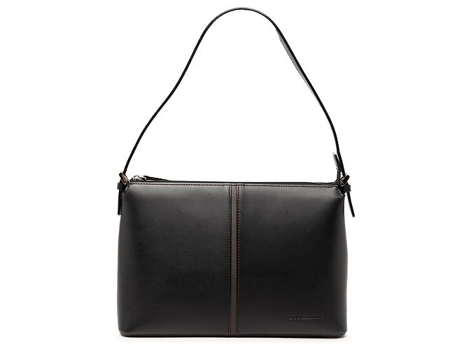 Bolsa de ombro em couro preto Burberry