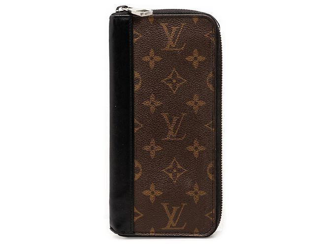 Louis Vuitton Brown Monogram Macassar Vertical Zippy Wallet