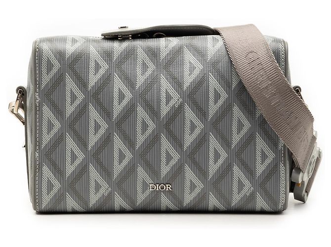 Sac Lingot 22 en toile enduite CD Diamond gris Dior