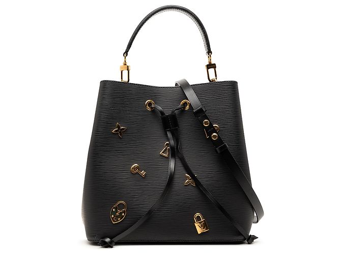 Néonoé Louis Vuitton Black Epi Love Lock Neonoe Noir