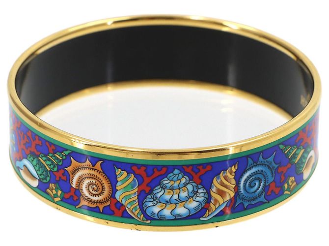 Hermès Hermes HERMES Email GM Bangle Bracelet Blue Multiple colors Golden 