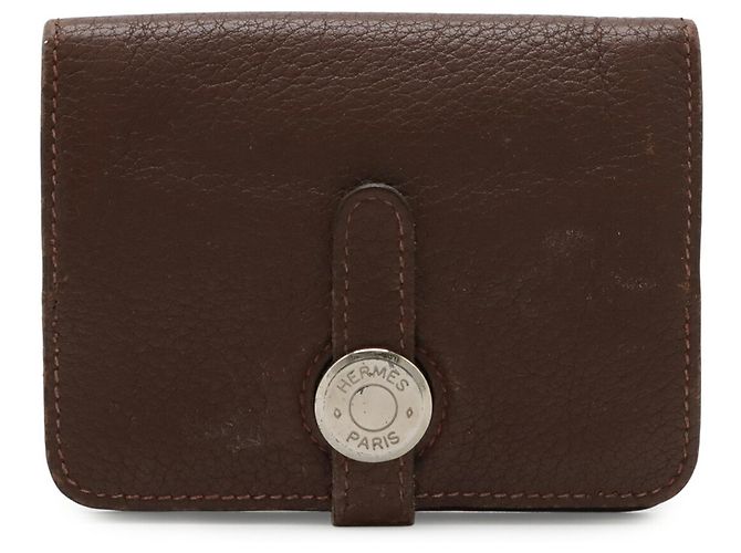 Dogon Kartenetui/Münzbeutel Hermès Braun