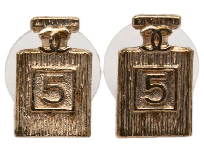 Orecchini a lobo Chanel No. 5 Perfume Bottle D'oro