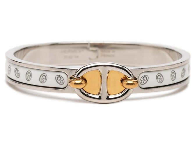 Hermès Bracciale Hermes Chaine d'Ancre Mini Click PM Argento Bianco D'oro