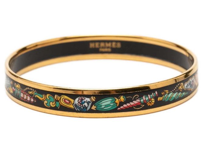 Hermès Hermes Email PM Cloisonné Bangle Multiple colors Golden