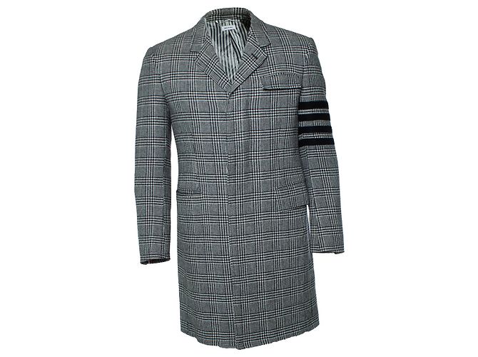 Thom Browne, Check pied de poule blazer coat Multiple colors