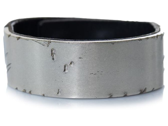 Maison Martin Margiela Maison Margiela, bracciale rigido in pelle e metallo Multicolore