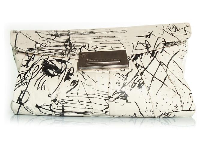Giuseppe Zanotti, clutch bianco e nero Multicolore
