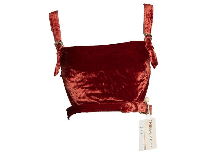 Autre Marque Pour Love & Lemons, top en velours Orange