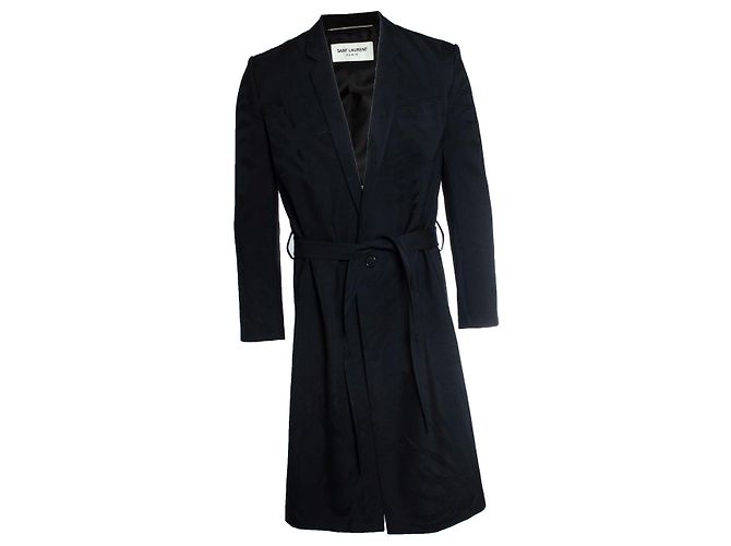 Saint Laurent, Jacquard wrap blazer coat 2020 Black