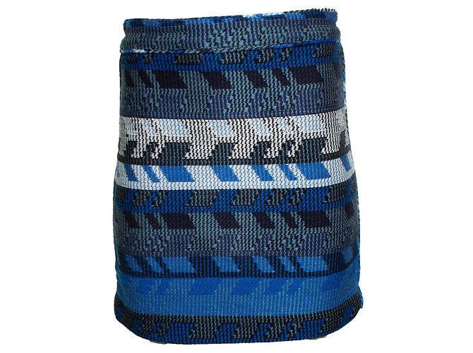 Maje, minigonna Jakarto blu e bianca Multicolore