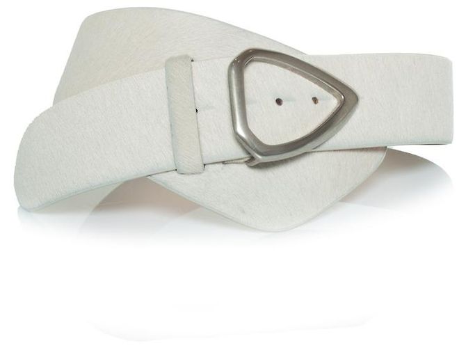 Isabel Marant, Link chain ponyskin belt White