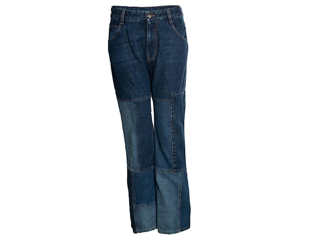 Chloé, jeans patchwork blu 