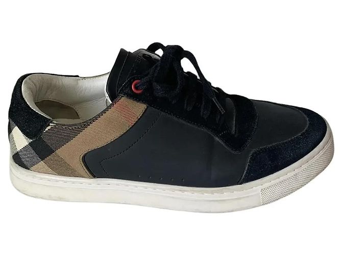 Baskets Burberry en cuir et daim Vintage Check
