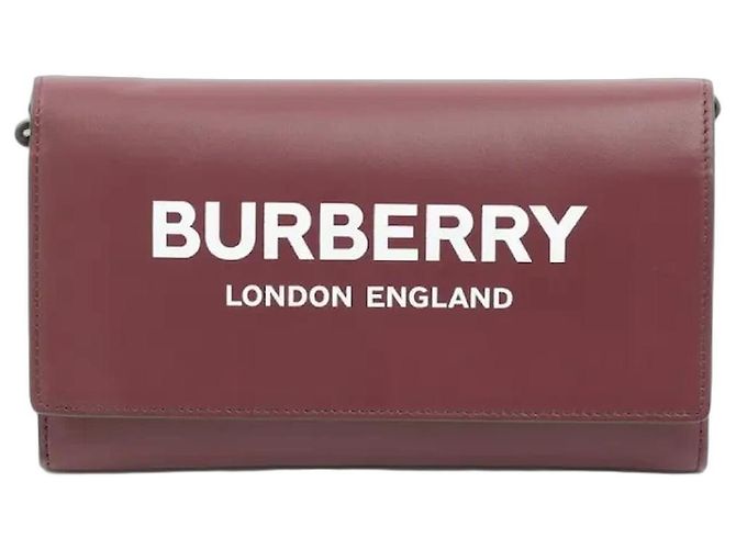 Bolsa transversal em couro Burberry Hazelmere Bordeaux