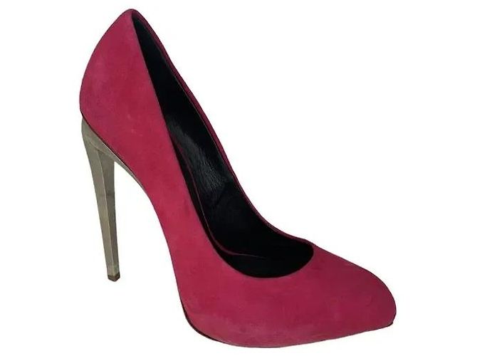 Giuseppe Zanotti Pink Suede Pointed-Toe Pumps