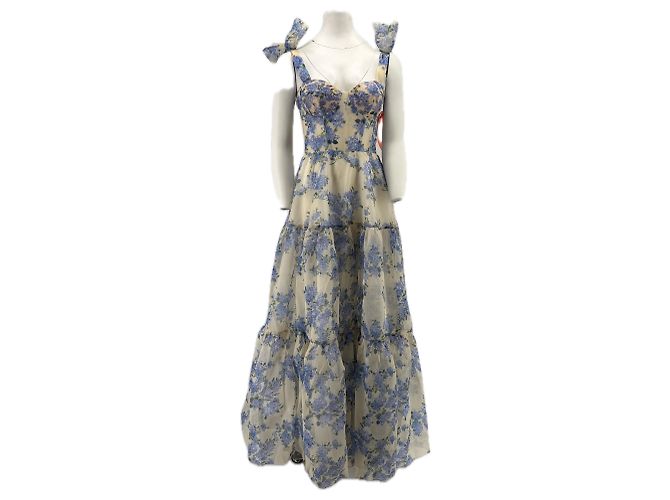 Vestido de flores Milla Camila S Azul Algodón