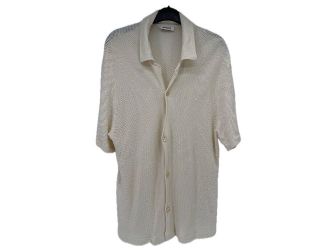 Polo Sandro creme com botões Preto