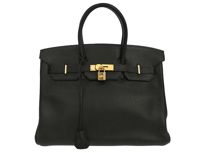 Hermès Hermes Birkin Taurillon Clemence 35 Noir