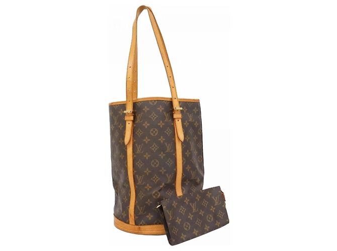 Borsa Tote Louis Vuitton Monogram Bucket GM Marrone