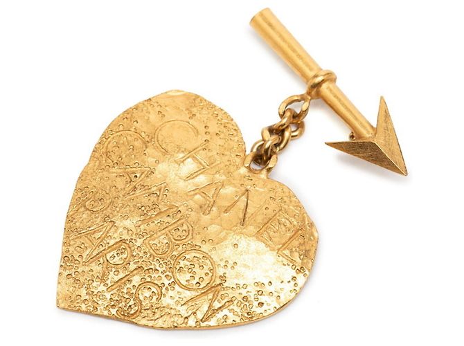 Spilla Chanel Logo Heart Arrow 93A D'oro