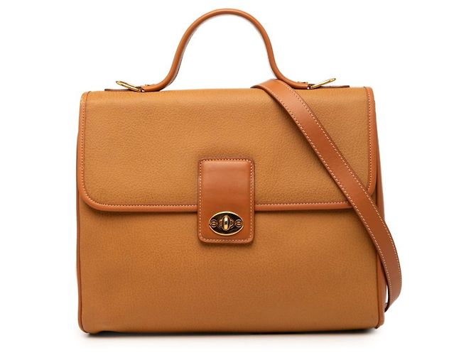 Bolsa de ombro em couro marrom Gucci