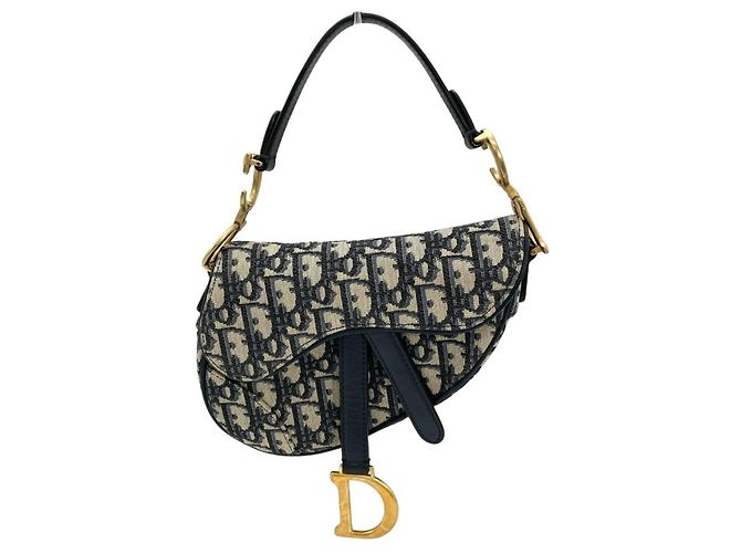 Christian Dior Dior Saddle Bag Mini Blu navy