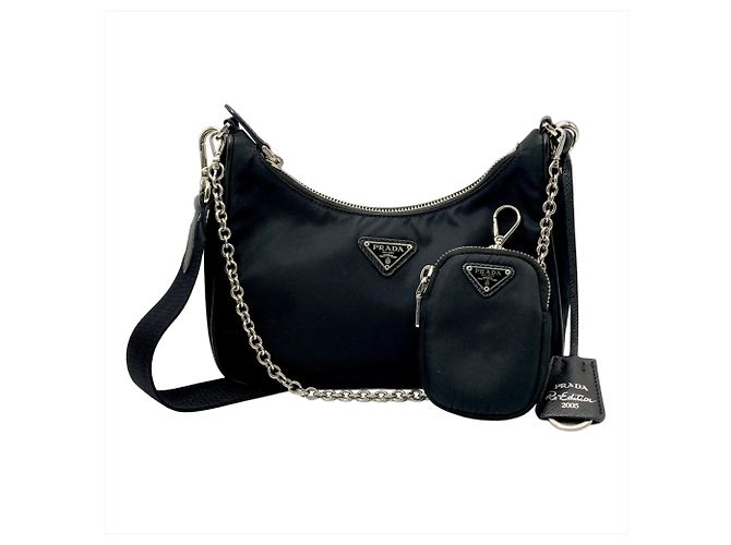 Borsa a tracolla Prada Re-Edition 2005 Re-Nylon Nero