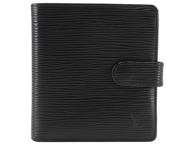 Louis Vuitton Epi Leather Bi-Fold Wallet Black