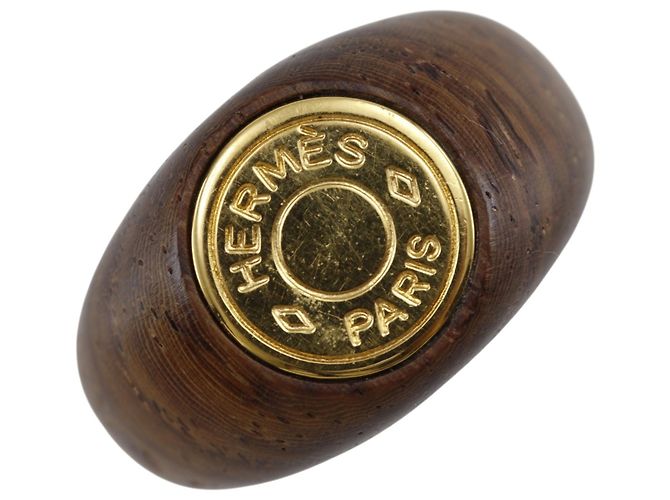 Ring Hermès Anillo Sellier Hermes Castaño