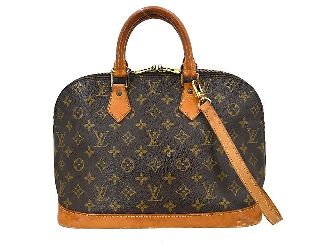 Borsa Louis Vuitton Alma Monogram Canvas PM Marrone