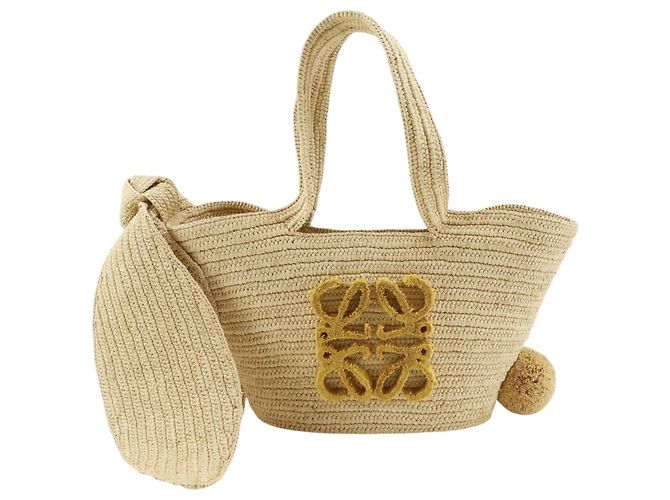 Loewe Bunny Basket Handtasche Beige Gelb